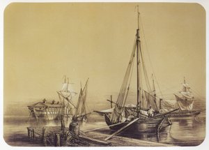 Tartane in Toulon by Louis Le Breton